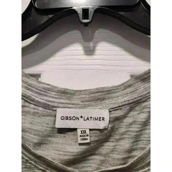 Gibson & Latimer Womens Top 2X Gray Short Butterfly Sleeve Blouse Layered - Picture 5 of 9